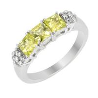 Ring mit gelben Saphiren und Diamanten Nipuna