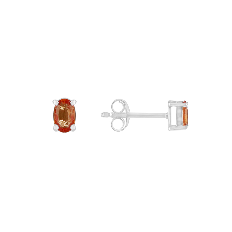 Minimalistische Ohrringe mit orangefarbenen Saphiren Deborah 85962