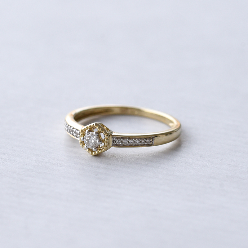 Ring mit seitlichen Diamanten Plautine 90532