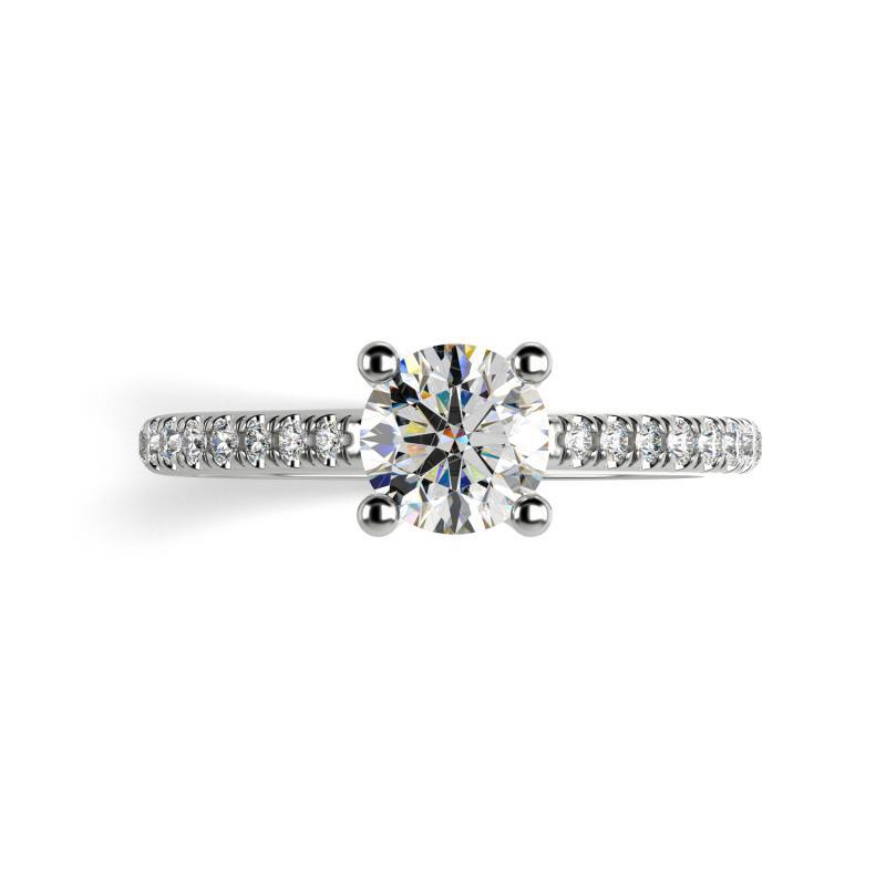 Goldener Verlobungsring mit Diamanten im Pave Stil Dalea 10433
