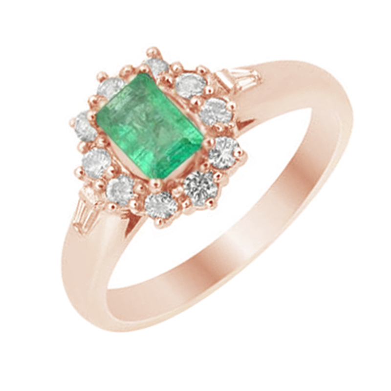 Ring mit Smaragd und Diamanten Firaki 104523