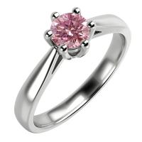 Verlobungsring mit einem zertifizierten Fancy Pink Lab Grown Diamanten Sati