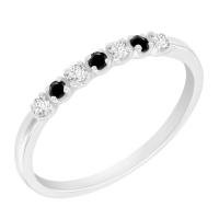 Ring mit schwarzen und weißen Diamanten Gianna
