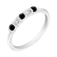 Ring mit schwarzen und weißen Diamanten Dalis