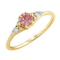 Verlobungsring mit zertifiziertem fancy rosa Lab Grown Diamanten Diana