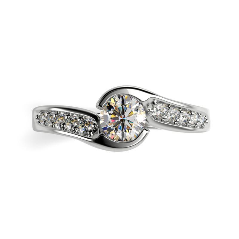 Eleganter Verlobungsring aus Gold mit Diamanten Lytarie 12783