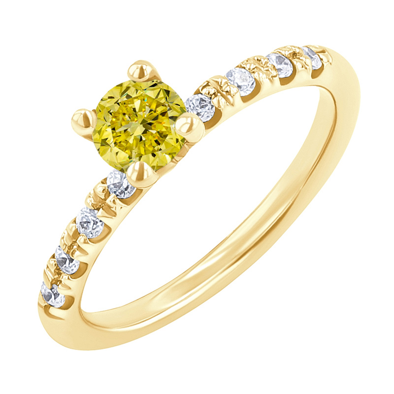 Verlobungsring mit gelbem Diamant Megha 132503