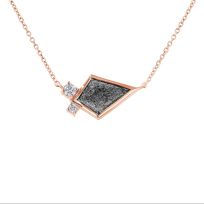Halskette mit dendritischem Quarz und Diamanten Milly 135263