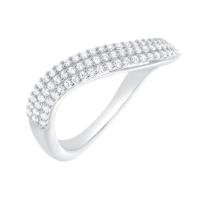 Gewellter halber Eternityring aus Silber mit Lab Grown Diamanten Hjalmar