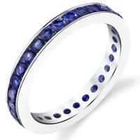 Silberner Memoire-Ring mit blauen Saphiren Eleri