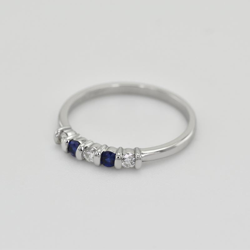 Eternity-Ring aus Platin mit Saphiren und Diamanten Dalis 27063