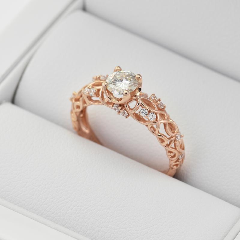 Vintage-Verlobungsring aus Gold mit Diamanten Chantal 28833