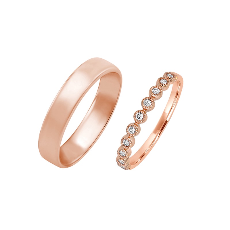 Trauring Vintage in Rosegold 29843