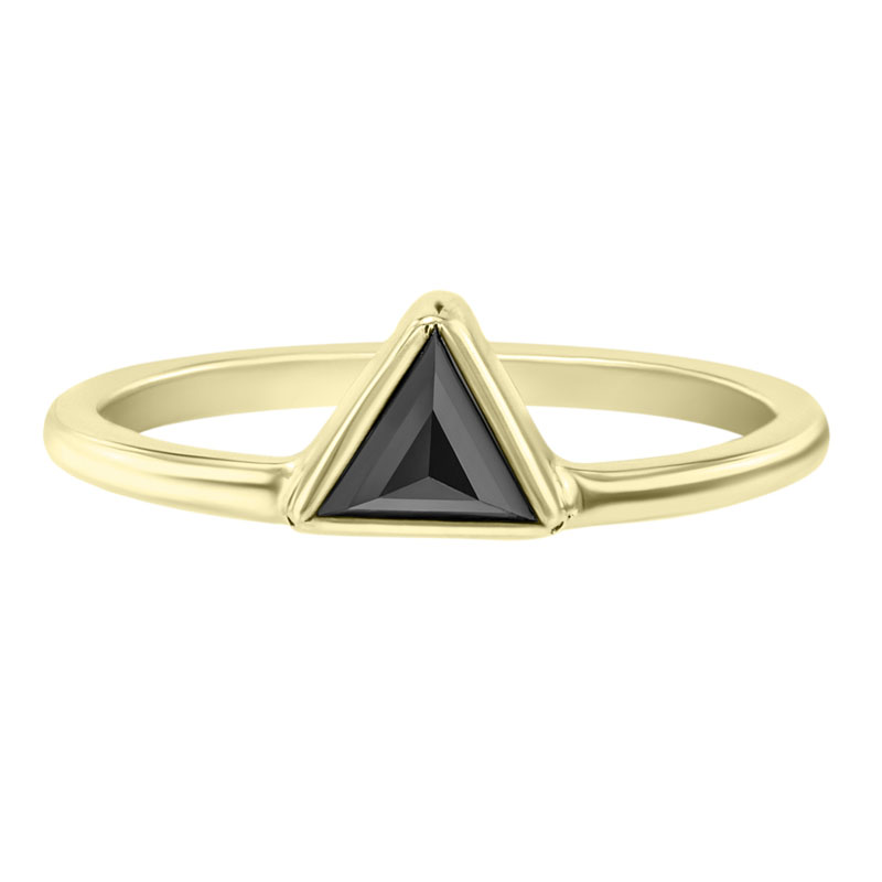 Goldring mit schwarzem Diamant Ares