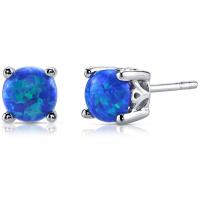Blaugrüne Opale in silbernen Ohrringen Vanadu