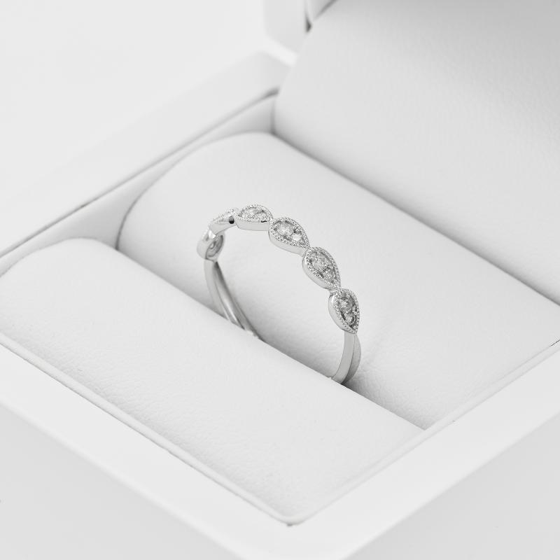 Halb-Eternity Ring aus Gold mit Diamanten Lacy 32373