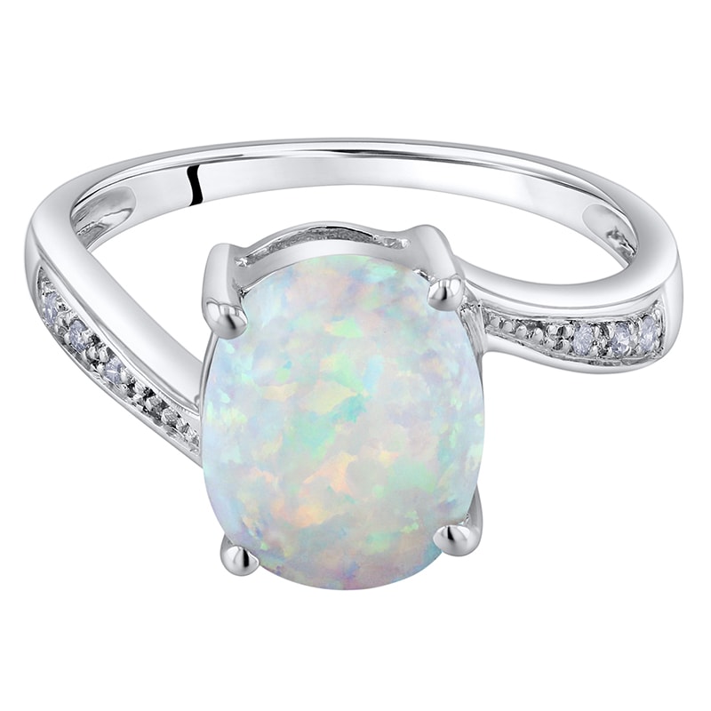 Goldener Opal-Ring mit Diamanten 32643