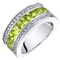 Olivin Eternity-Ring aus Silber Modesia