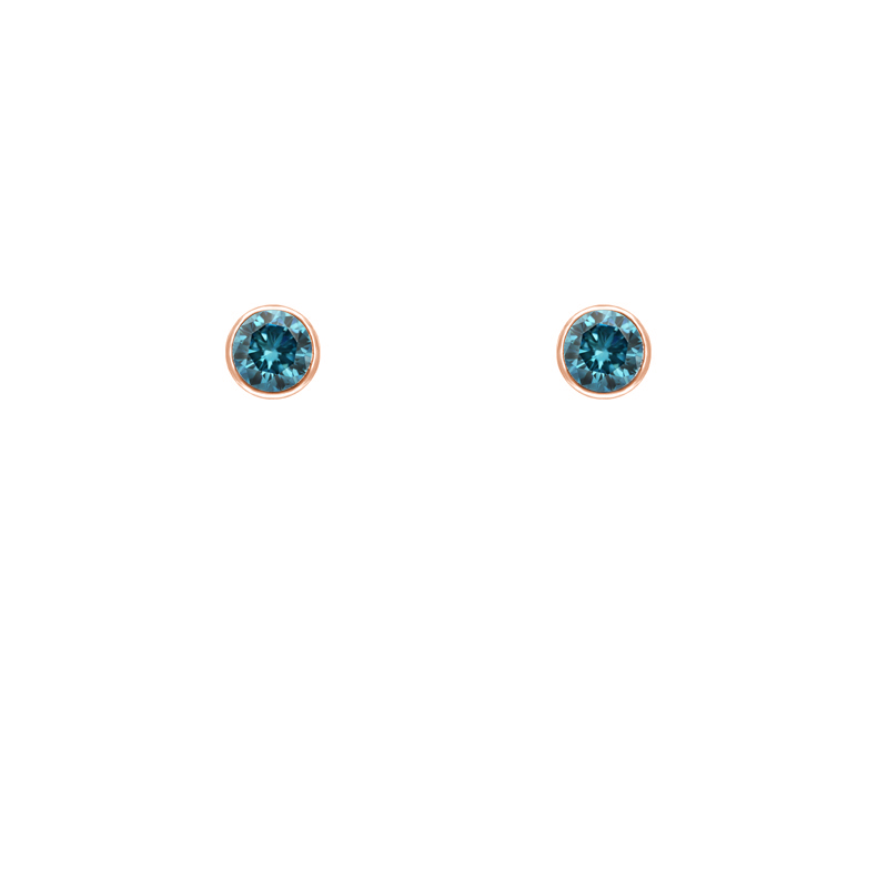 Ohrstecker mit blauen Diamanten Tofine