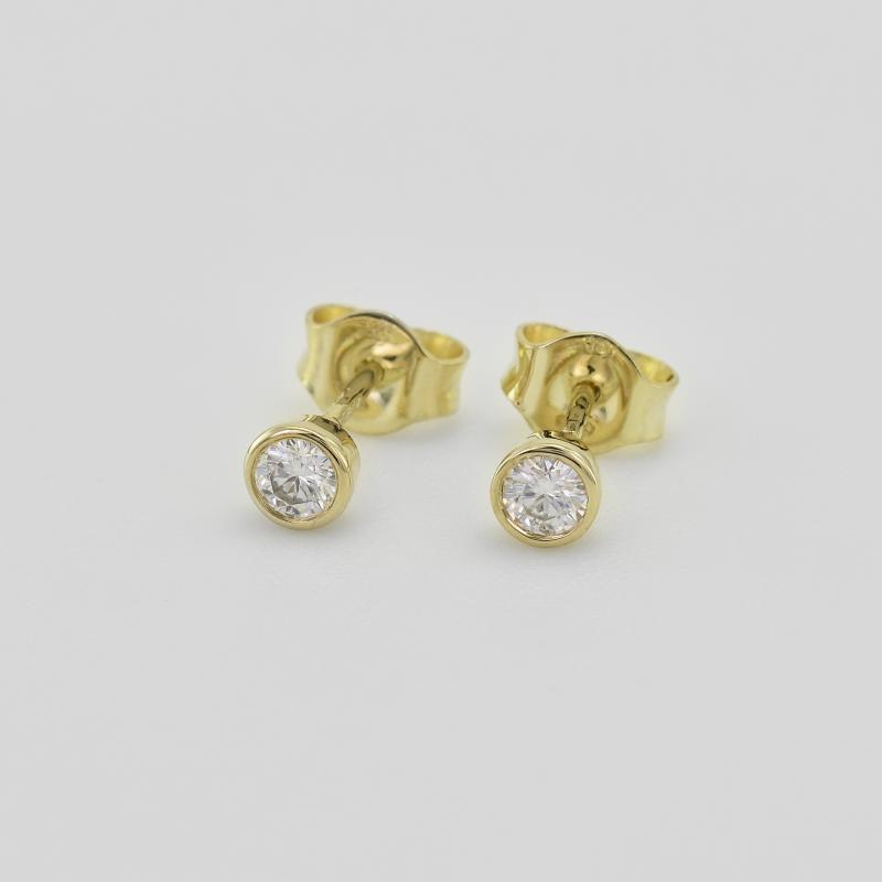 Goldene Ohrstecker mit Diamanten Tofine 38063