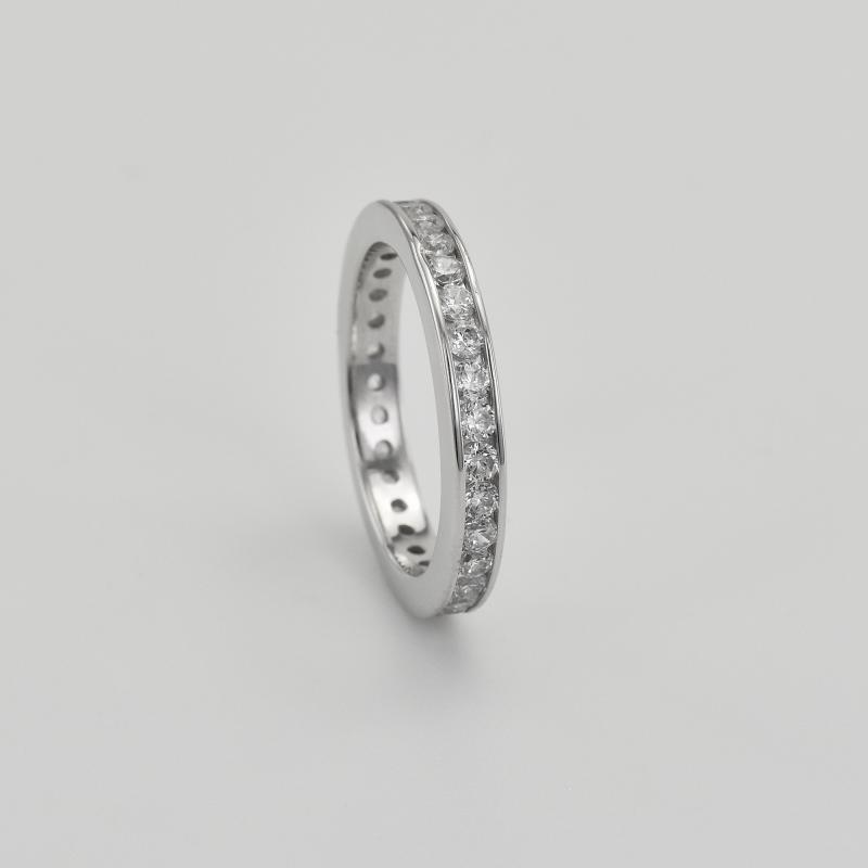 Silberner Memoire-Ring mit Zirkonia Urian 38293
