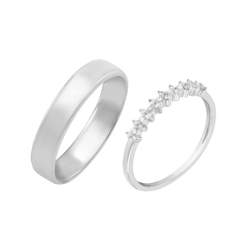 Eternity Diamant Ring und Herren Komfort Ring Skylar 43273