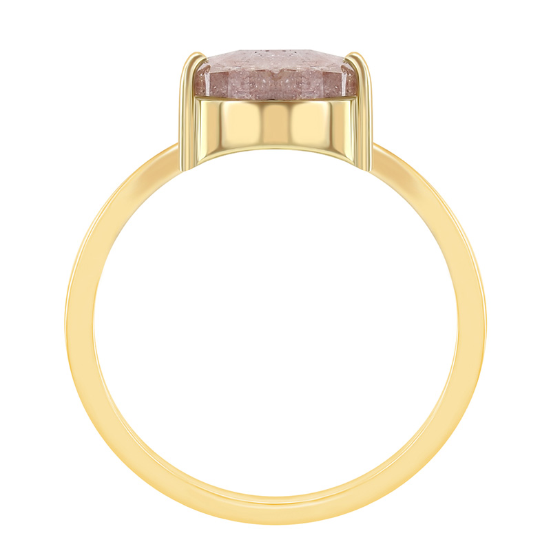 Goldring mit braunen Diamanten im Rosenschliff Ajwa 45823