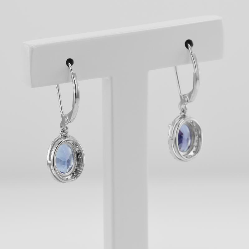 Ohrringe mit blauen Tansaniten und Diamanten Caty 48273