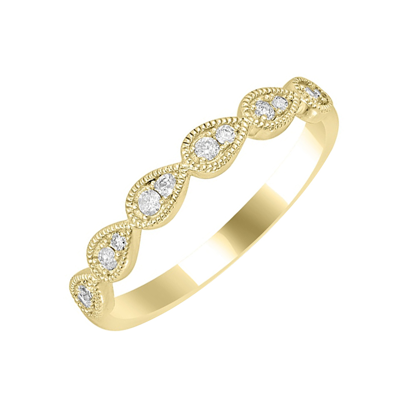 Halb-Eternity Ring aus Gold mit Diamanten Lacy