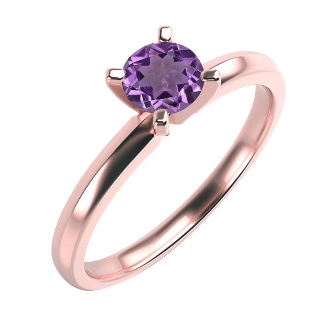 Ring mit Amethyst in Rosegold 59463