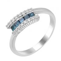 Verlobungsring mit blauen Diamanten Kyrene