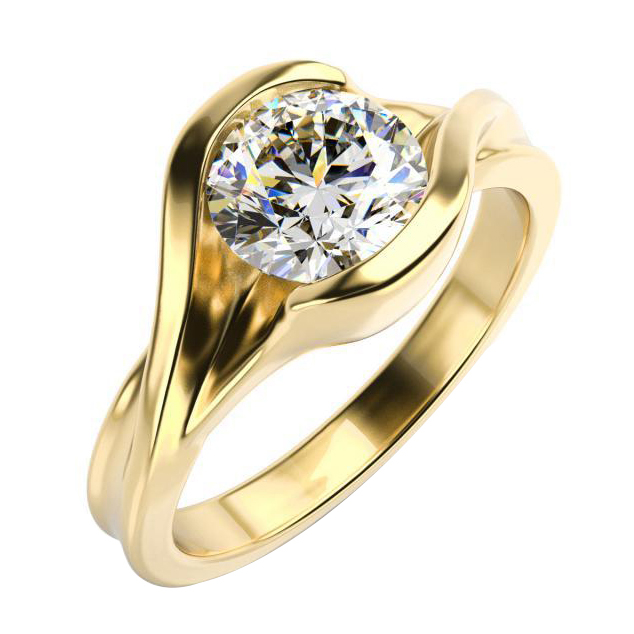 Verlobungsring aus Gold mit Moissanit Dalyw 59723