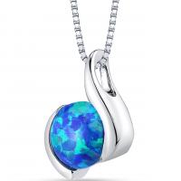 Silberne Halskette mit blauem Opal Thirumal