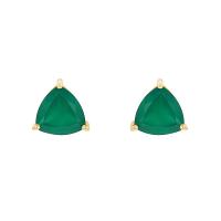Zarte Ohrringe aus Silber mit grünen Onyxen Sarah