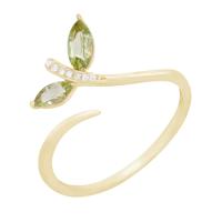 Zarter Ring mit grünen Amethysten und Diamanten Viktor