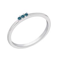 Ring aus Silber mit blauen Diamanten Kati