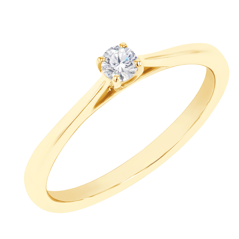 Goldener Ring mit Lab Grown Diamant und Auswahl des Karatgewichts Emilija 99923