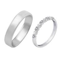 Eheringe aus Eternity-Ring mit Lab Grown Diamanten und Komfort-Ring Love