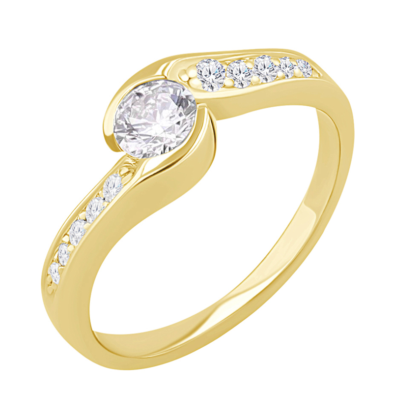 Eleganter Verlobungsring aus Gold mit Diamanten Lytarie 113184
