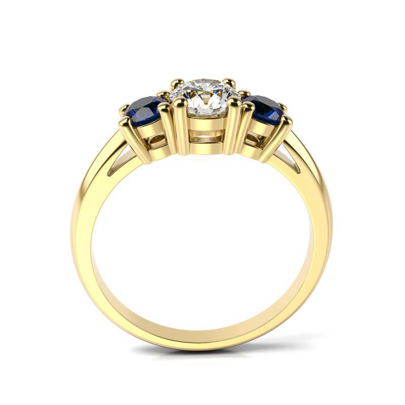 Verlobungsring mit Diamanten und Saphiren Rita 11434