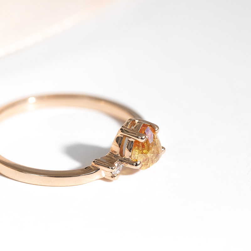 Einzigartiger Ring mit Salt and Pepper Diamant und Lab Grown Diamanten Louisa 124224
