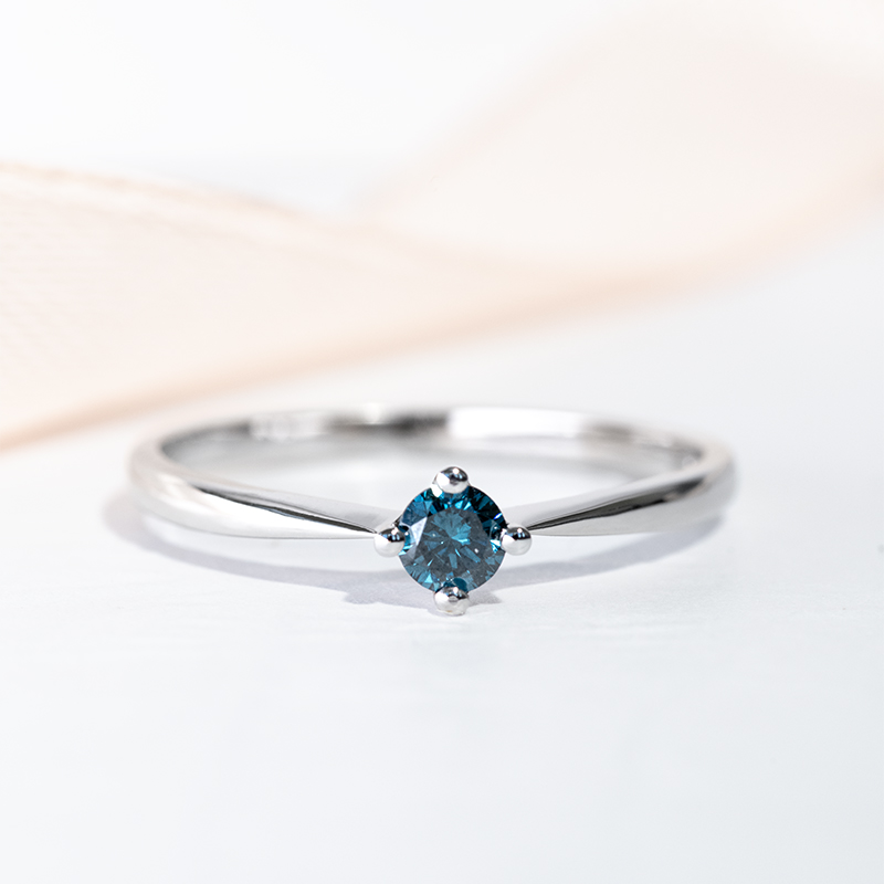 Verlobungsring mit blauem Diamant Sevati 125364