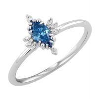 Verlobungsring mit 0.31ct IGI-zertifiziertem blauem Lab Grown Diamanten Janne