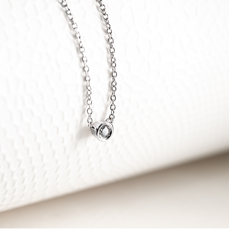 Minimalistische Halskette mit Diamanten Glosie 132084