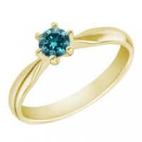 Verlobungsring aus Gold mit blauem Diamanten Iravan
