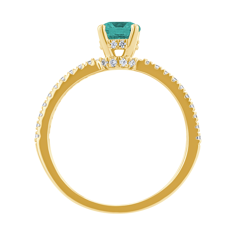 Goldring mit Smaragden und Diamanten Prisha 135024
