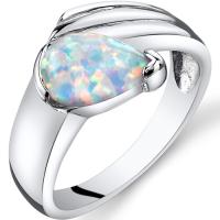 Silberring mit weißem Opal Siewa