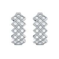 Silberne Creolen mit Lab Grown Diamanten Audhild