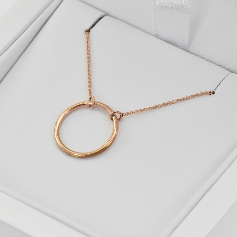 Goldene Halskette in minimalistischer Form Karma 21344