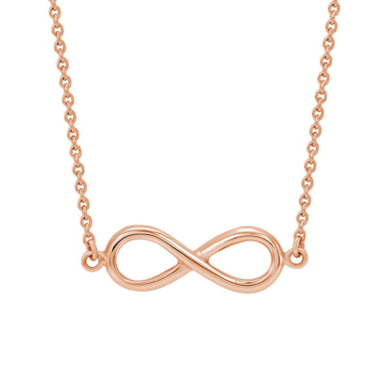 Goldene Halskette mit Unendlichkeitssymbol Infinity